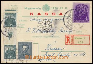 103082 - 1938 propaganda Ppc to occupation Košice sent as Registered