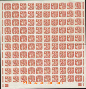 103099 - 1945 Pof.NV24, Postman 10h red, complete sheet with margin a