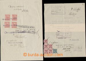 103154 - 1936-37 fiscal usage stamps, 2 pcs of court documents, 1x mo
