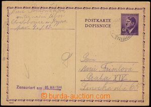 103249 - 1944 I.C. SVATOBOŘICE /K.  PC Hitler 60h to Prague, CDS SVA