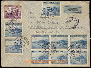 103279 - 1939 airmail letter to Buenos Aires franked with. Czechosl. 