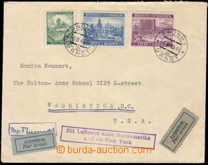 103289 - 1940 Let-dopis do USA vyfr. zn. Pof.29, 36 a 39, DR BRÜNN 1