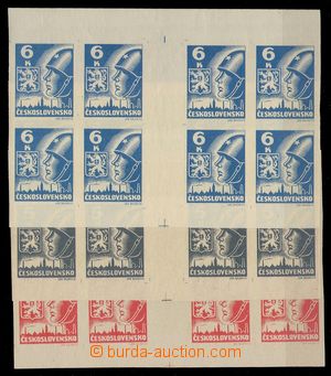 103356 - 1945 Pof.354-356Mv(4) 2x, Košické vydání, 2x vodorovné 