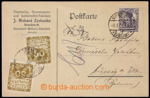 103399 - 1926 GERMANY  firemní lístek vyfr. zn. Germania 15Pf, Mi.1