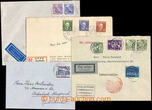 103410 - 1934-41 sestava 4ks dopisů zaslaných 1x FDC, 2x letecky, 1
