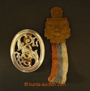 103419 - 1912 BADGES / SOKOL Sokol festival Prague 1912 and belt clip