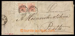 103459 - 1854 folded letter franked with. pair issue I Mi.3X, HP, T I