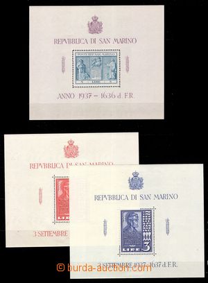 103682 - 1937-45 comp. 5 pcs of miniature sheets, Mi.Bl.1-3, 4A+B; Bl
