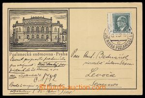 103685 - 1937 Parliament - Prague, additional printing on corresponde