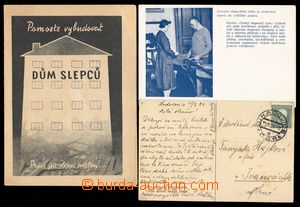 103706 - 1931-39 blind society, comp. 2 pcs of Ppc and advertising pr