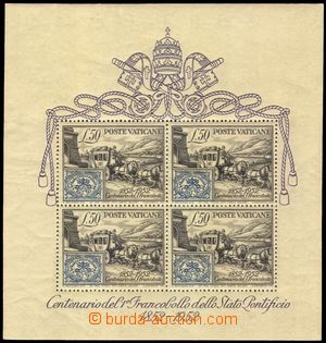 103709 - 1952 Mi.Bl.1, miniature sheet Anniv of Stamp (Mi.188), commo
