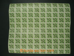 103725 -  Pof.34, Crown 5h green, 100-stamps sheet without margins, p
