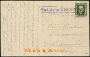 103762 - 1922 poštovna SENOHRADZ  modré rámečkové raz. poštovny