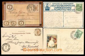 103811 - 1895-1912 VÝSTAVY  sestava 4ks pohlednic s PR PRAHA 2x, MLA