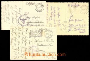 103897 - 1940-43 SS-Feldpost, sestava 3ks pohlednic, 2. motorizovaný