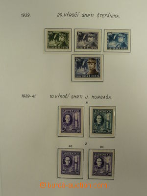 103911 - 1939-45 SLOVENSKO  neúplná sbírka na zasklených albovýc