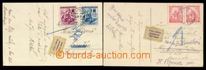 104041 - 1942 PROHIBITED  comp. 2 pcs of Ppc to Slovakia, postal labe