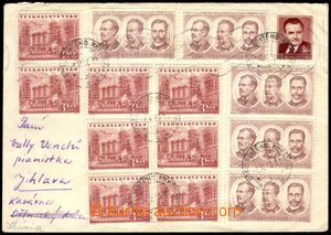 104251 - 1953 postal stationery cover COB5, K. Gottwald 3Kčs, uprate