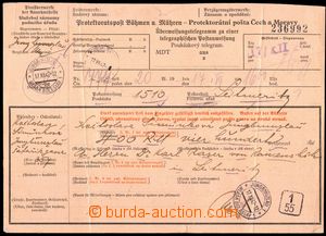 104283 - 1942 COF9 poukázkový telegram, formulář vyfr. zn. Pof.96