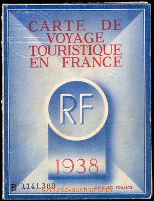 104749 - 1938 turistický průkaz návštěvníka Francie, vydaný v 