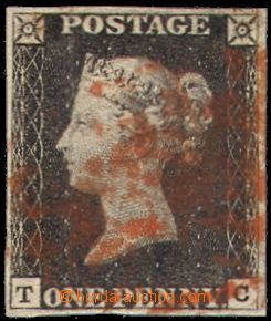 104929 - 1840 Mi.1, Královna Viktorie, písmena T-C, krásný kus