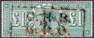 104930 - 1891 Mi.99, Královna Viktorie 1£ tmavě zelená, bezva