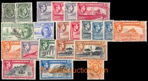 104931 - 1938-47 Mi.107-122, George VI., selection of 22 pcs of stamp