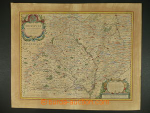 104957 - 1630 Komenského mapa Moravy, vydal Janszoon Blaeu, Amsterda