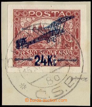 104974 - 1920 Pof.L2 Is, I. provisional air mail stmp. 24Kč/500h bro