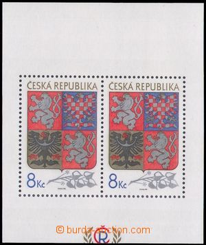 105207 - 1993 Pof.A10VV, miniature sheet State Coat of Arms  , produc