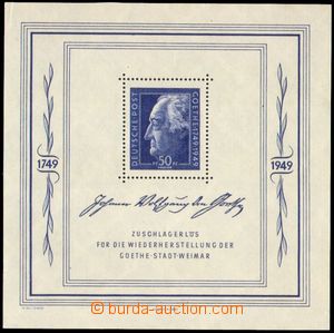 105223 - 1949 SOWJETISCHE ZONE  Mi.Bl.6, aršík Goethe - Weimar, kat