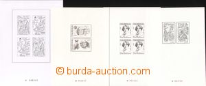 105227 - 1995-98 PTR2-5, comp. 4 pcs of commemorative prints, c.v.. 2