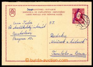 105252 - 1946 CDV VII, I. part, Auxiliary stationeries (Hlinka 1,50 K