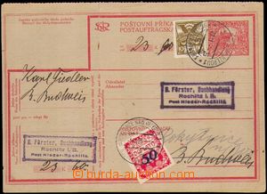 105437 - 1925 CPV2B, poštovní příkazka, česko - německý text, 