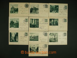 105538 - 1937-38 CDV69, Poznej svou vlast, 10ks poštovně prošlých