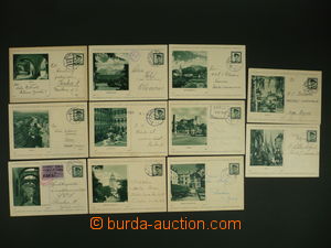 105544 - 1937-38 CDV69, Poznej svou vlast, 10ks poštovně prošlých