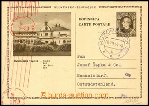 105603 - 1944 CDV4/32, Štubnianské Teplice, obrazová dopisnice pou