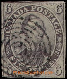 105607 - 1852 Mi.3ax, 6c grey-black Prince Albert, 6-kruhové cancel.