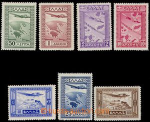 105617 - 1933 Mi.362-368, Airmail, complete set, mint never hinged, c
