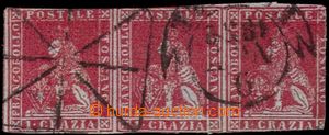 105620 - 1851 Mi.4ya, 1Cr carmine red, grey-blue paper, horizontal st