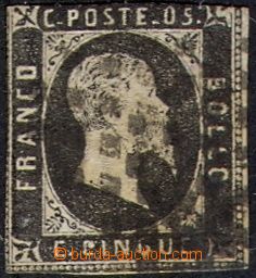 105624 - 1851 Mi.1, Victor Emmanuel II. 5c black, L close margin and 