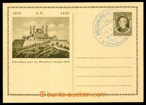 105627 - 1939 CDV1, Bradlo, special postmark BREZOVÁ P. B./ MÁJ 193