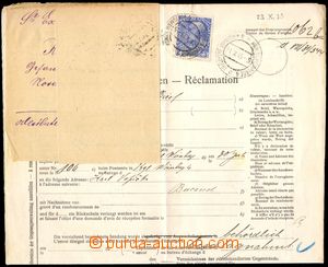 105696 - 1915 request sheet to Bucharest with Mi.147, 25H blue, CDS K
