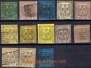 105701 - 1852 comp. 13 pcs of stamps the first issue., mostly wide ma