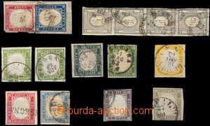 105702 - 1855-61 comp. 15 pcs of stamps, i.a. Mi.16 - str-of-3, 14a, 