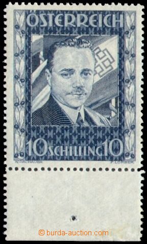 105712 - 1936 Mi.588, Dollfuß 10Sch, krajový kus, známka s dolním