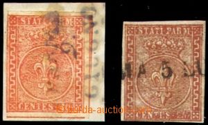 105718 - 1853 Mi.7, 8, Coat of arms, comp. 2 pcs of stamps, value 15C