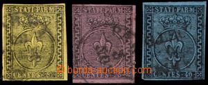 105719 - 1852 Mi.1, 4, 5, Coat of arms, comp. 3 pcs of stamps, value 