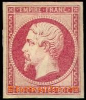 105720 - 1860 Mi.16c, Napoleon III. 80C red, repaired gum, after all 