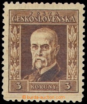 105753 - 1925 Pof.192A, Masaryk - gravure 3CZK brown, type I., P2, li